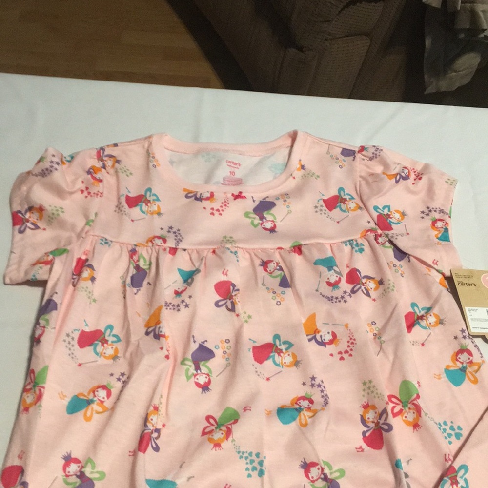 NWT Carter’s pajamas girls pink with fairies - Picture 4 of 4